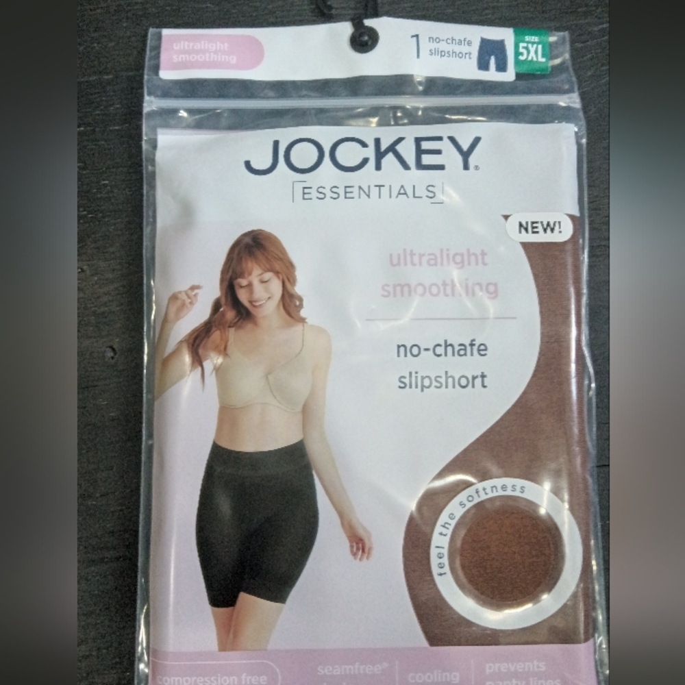 Jockey Essentials Women's Brown Seamfree Slipshort  5XL New